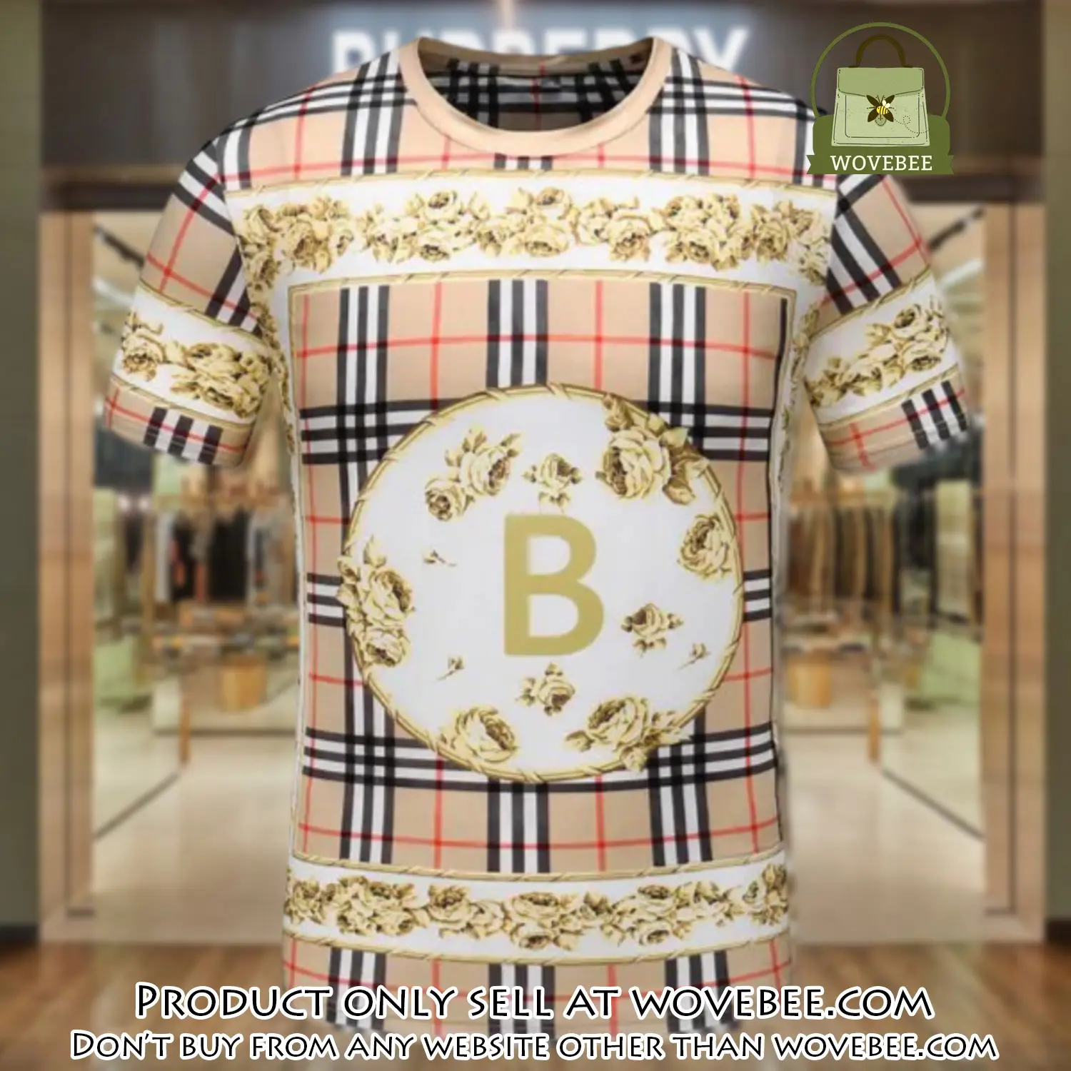 Burberry pattern luxury brand premium unisex tshirt outfit for men women wvb0242246